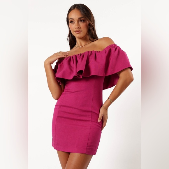 PETAL & PUP DORA MINI DRESS - BERRY LARGE B986 - Picture 2 of 7